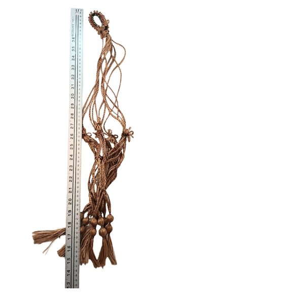 Birch Wood Salad Fruit Bowl The Great Alaskan Bowl Co 10" W/ Jute Hanger - Picture 11 of 12